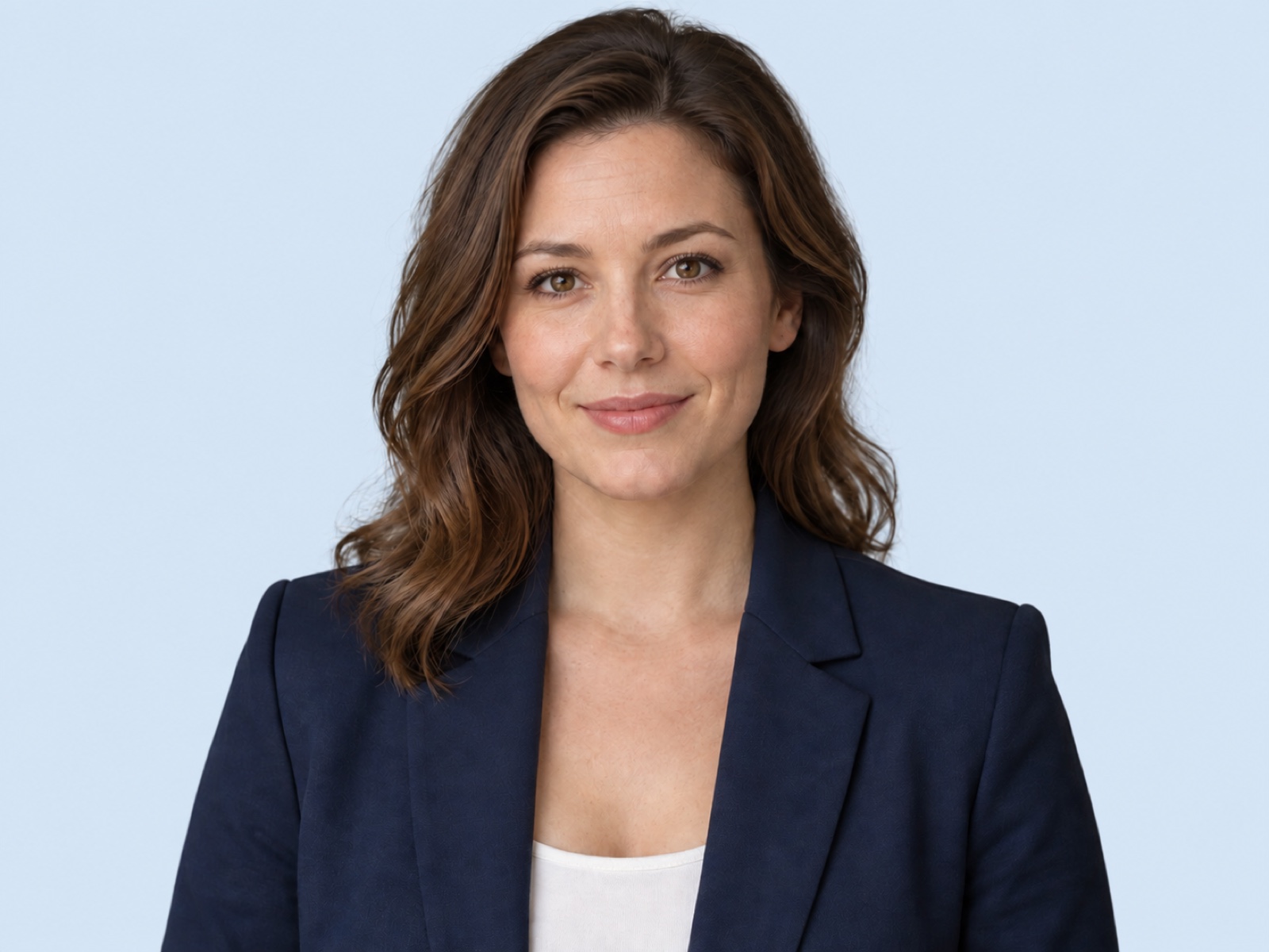 Studio blue backdrops, keeping loose hairs intact – After