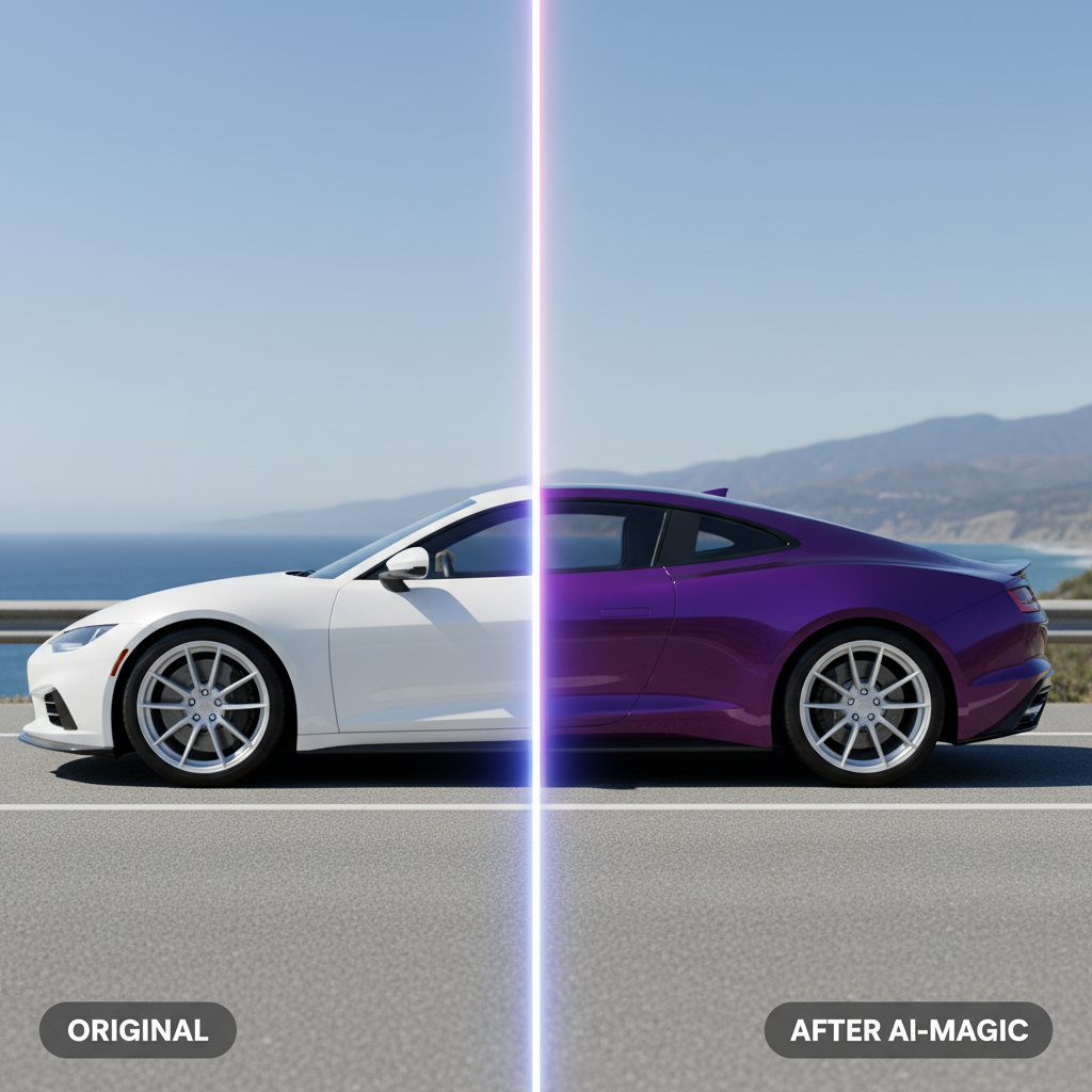 AI car paint visualization