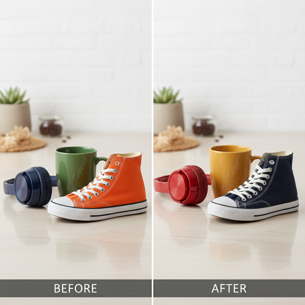 AI-powered color transformation example